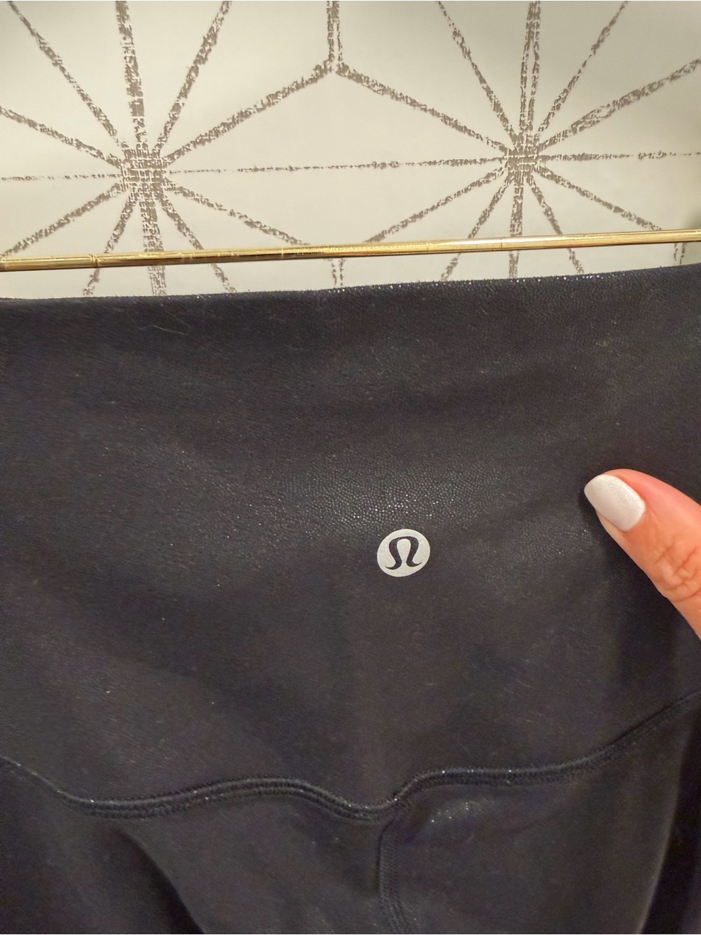 Lululemon Align High-Rise Pant 28” Shine Radiate Foil Print Black Size 2 - Picture 5 of 5